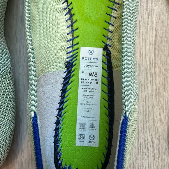 Rothy's The Point mint green pointed recycled fabric flats W8 - Picture 3 of 3